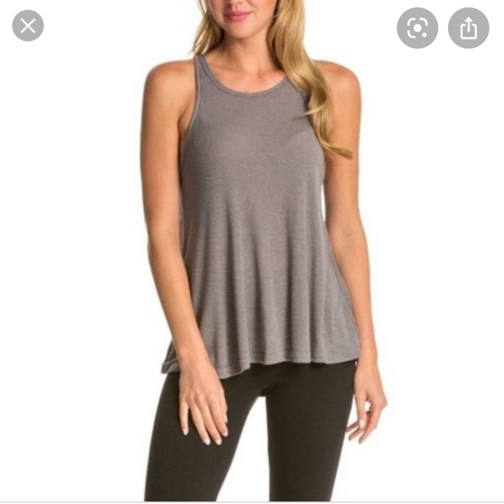 Free People Long Beach Tank Gray Small